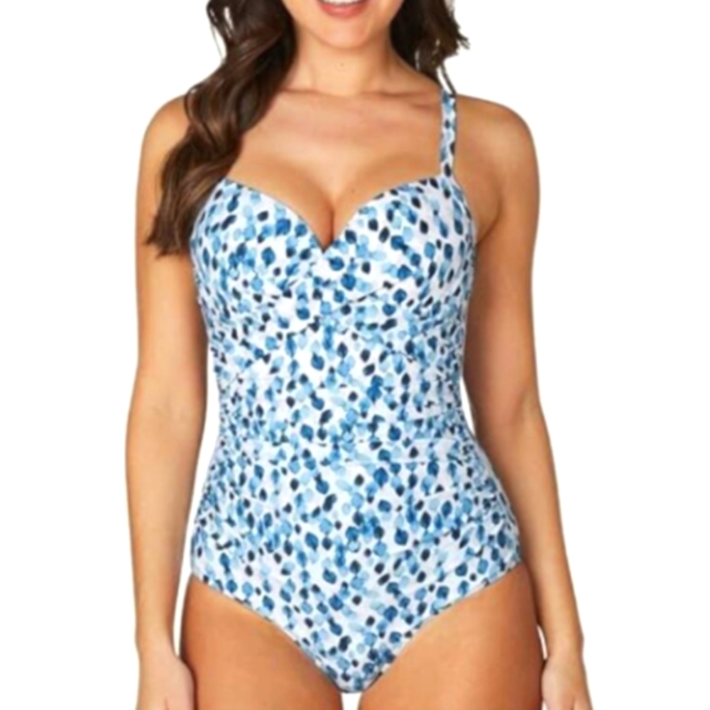 Nitpick Swim Petal Plunge Isla Underwire One Piece Swimsuit Tummy Control